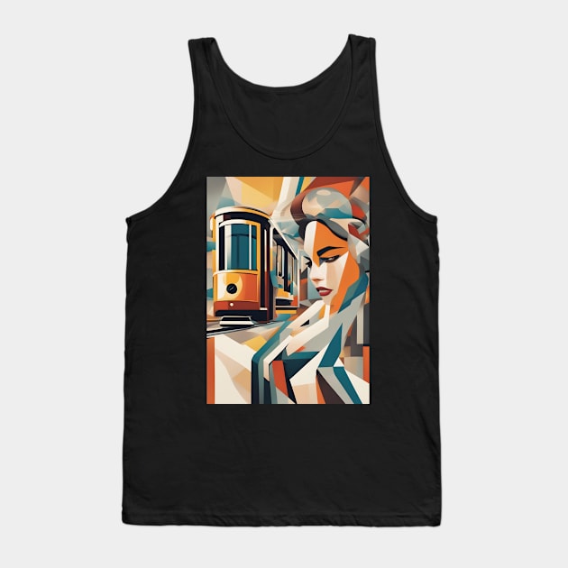 A Woman and a Tram 002 - Post-soviet realism - Trams are Awesome! Tank Top by coolville